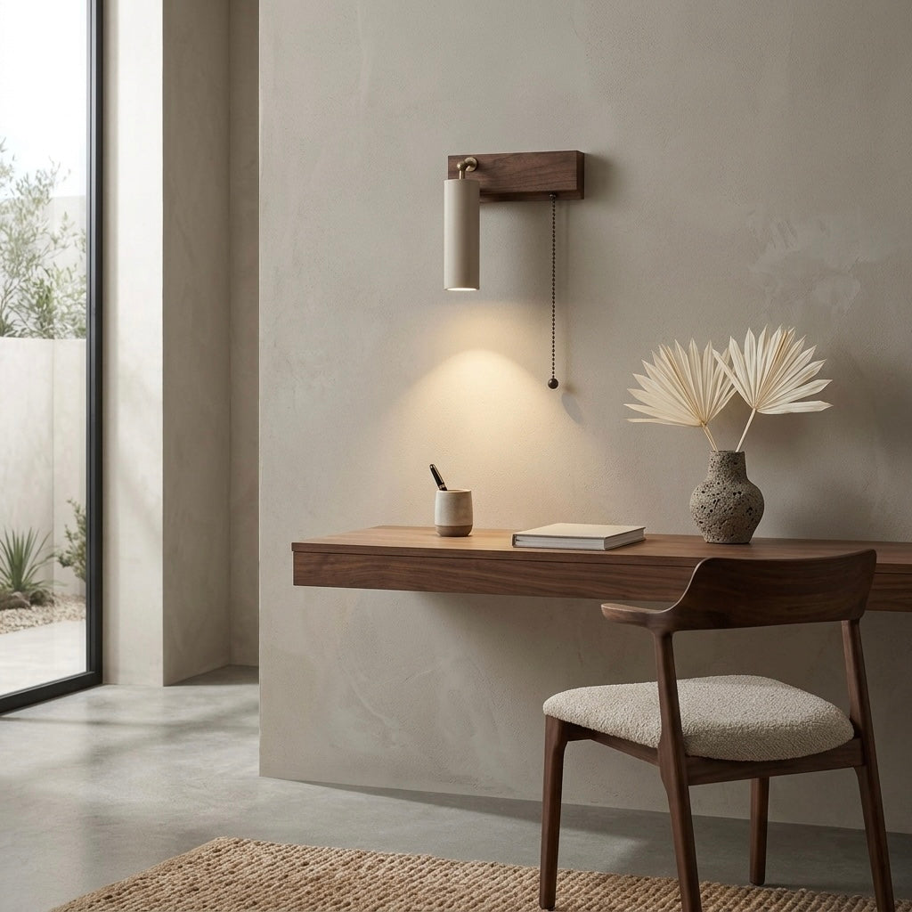 Sabito, Ambient, Minimalist, Wall Light, Travertine, Boutique