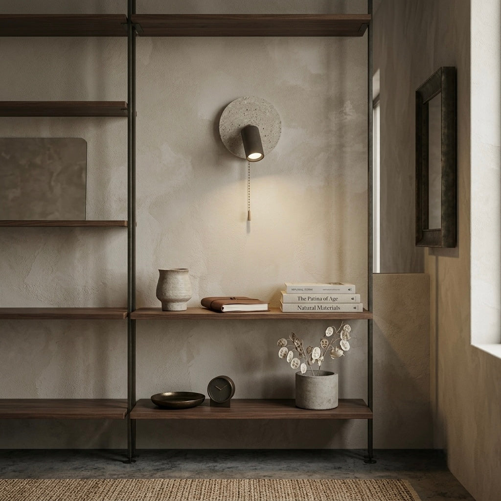 Komore, Architectural, Travertine, Wall Lighting, Contemporary, Earthy