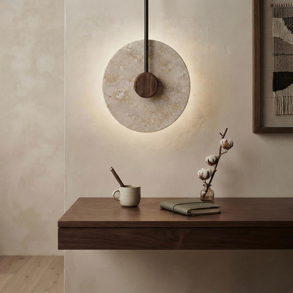 Haruki, Modern, Stone, Sconce, Zen, Luxury