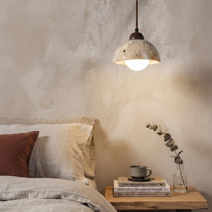 Sake Glow, Minimalist, Japandi, Ceiling Light, Travertine, Modern