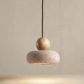 Ishi Oval, Organic, Modern, Travertine, Minimalist, Pendant Light