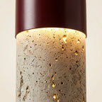 Shizen Pillar, Ambient, Minimalist, Pendant, Travertine, Boutique