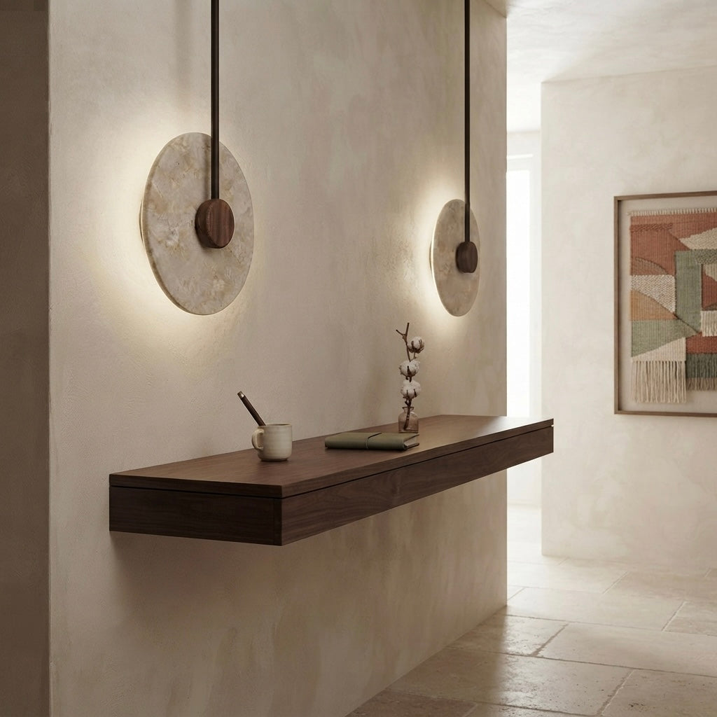 Haruki, Modern, Stone, Sconce, Zen, Luxury