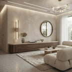 Zen Horizon, Linear, Architectural, Travertine, Contemporary, Statement