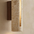 Hinokiya, Japandi, Travertine, Wall Light, Minimalist, Organic