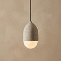 Datsuzoku Glass, Japandi, Travertine, Pendant Light, Minimalist, Organic