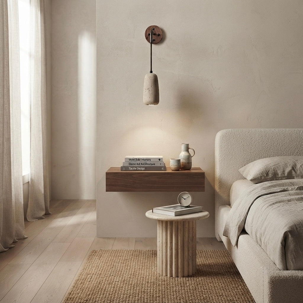 Renge, Sculptural, Japandi, Sconce, Natural, Stone