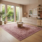 Freya Muted Blush Retro Persian Accent Soft Rug