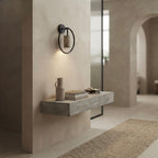 Saku, Modern, Stone, Sconce, Zen, Luxury