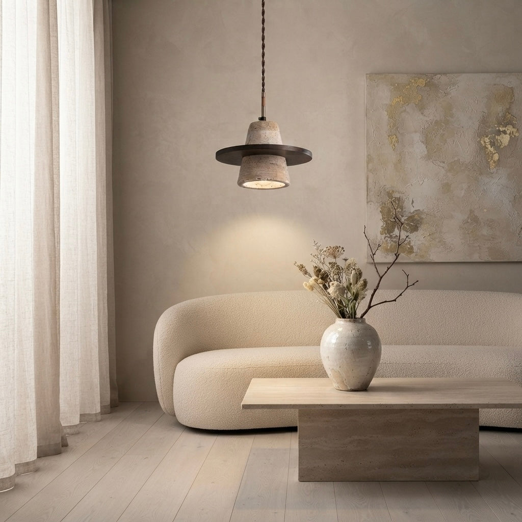 Kanso Orb, Sculptural, Japandi, Lighting, Natural, Stone