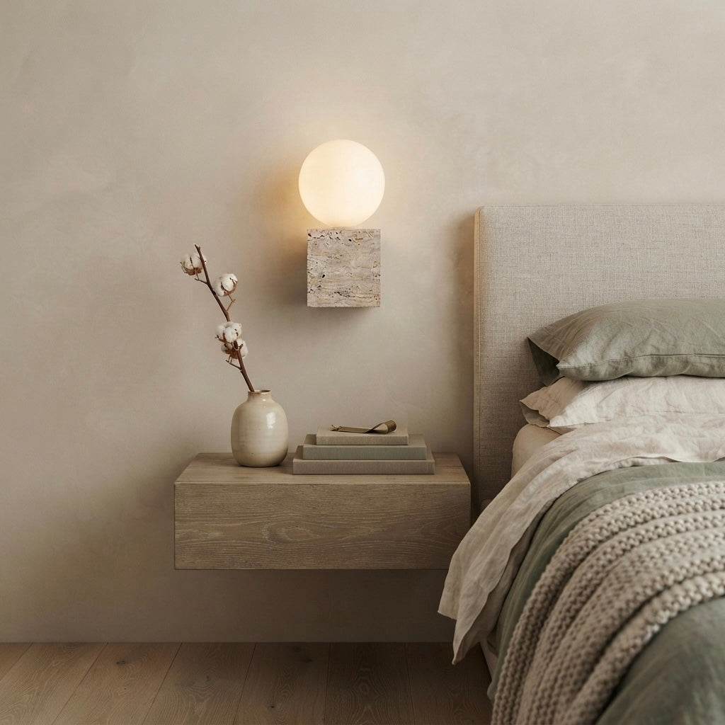 Yoshi, Modern, Stone, Sconce, Zen, Luxury