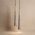 Kage, Japandi, Travertine, Pendant Light, Minimalist, Organic