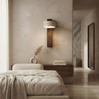 Hana Facet, Sculptural, Geometric, Travertine, Modern, Wall Light