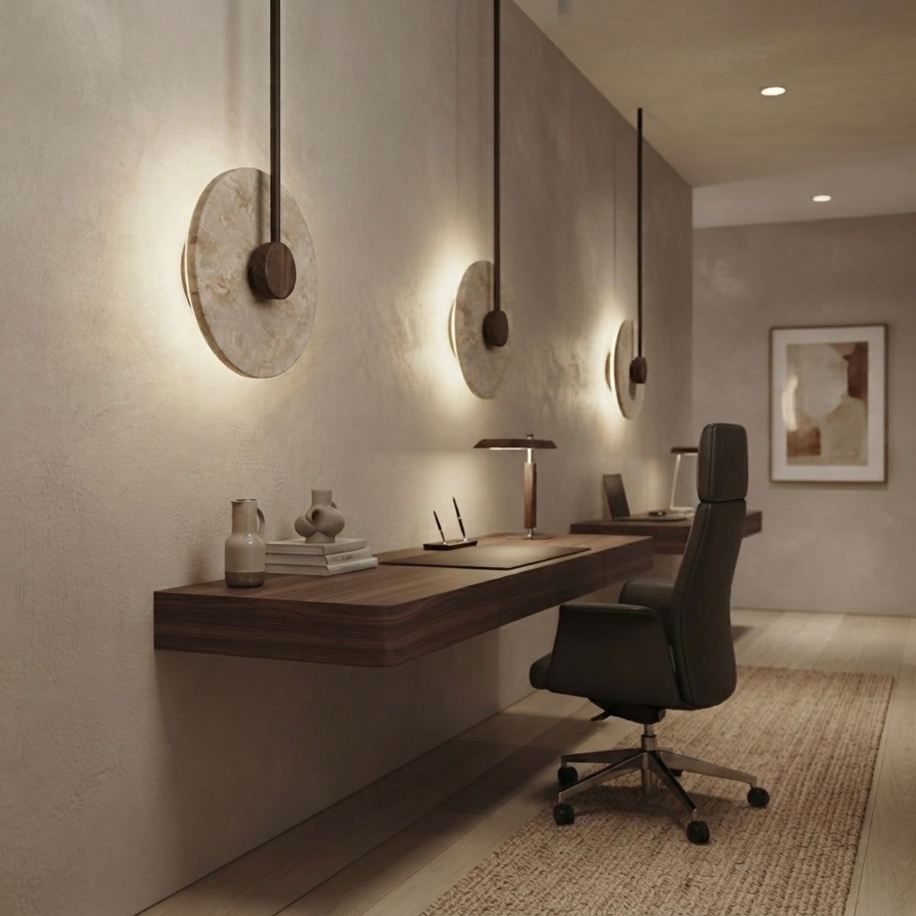 Haruki, Modern, Stone, Sconce, Zen, Luxury