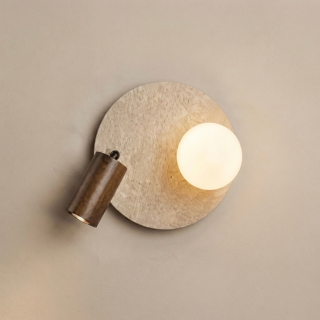 Hiro, Sculptural, Japandi, Sconce, Natural, Stone