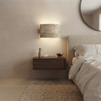 Noriko, Japandi, Travertine, Wall Light, Minimalist, Organic