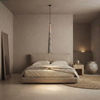 Kage, Japandi, Travertine, Pendant Light, Minimalist, Organic