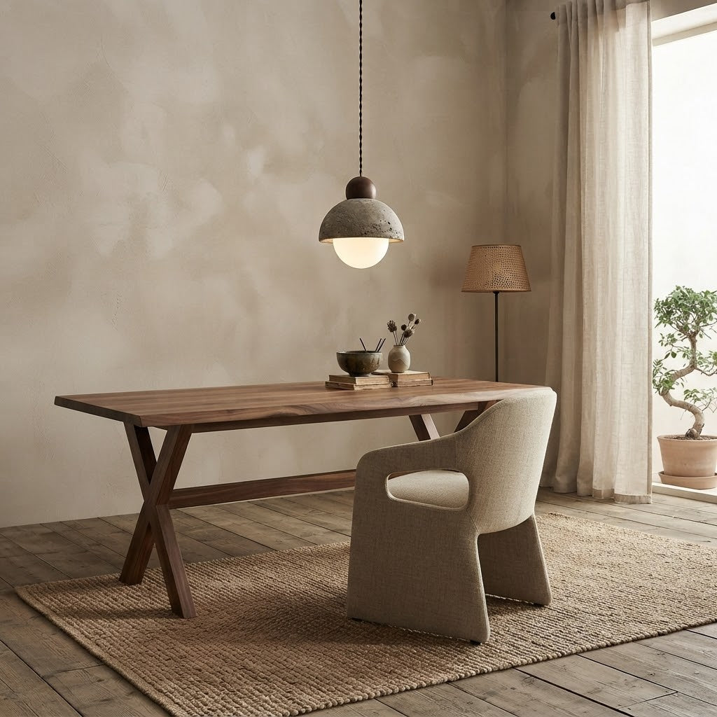 Komorebi Sphere, Japandi, Travertine, Pendant Light, Minimalist, Organic