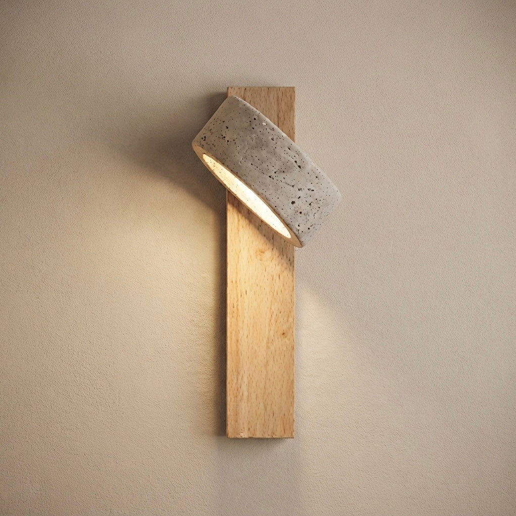 Itsuki, Architectural, Travertine, Wall Lighting, Contemporary, Earthy