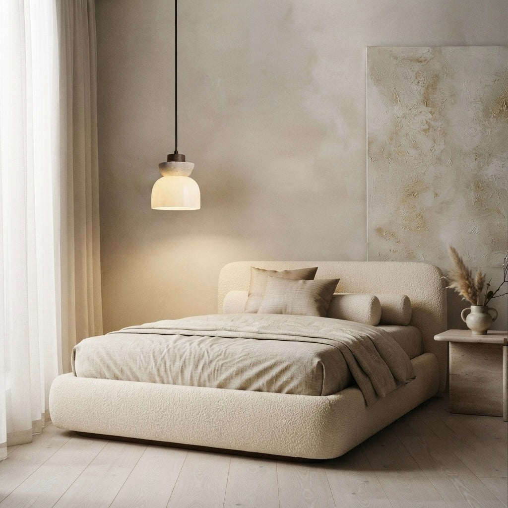Fukinsei Frame, Modern, Stone, Hanging Light, Zen, Luxury