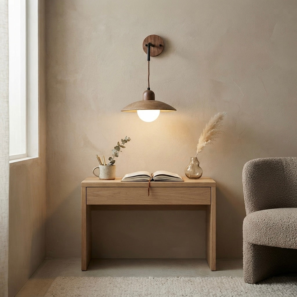 Asuka, Japandi, Travertine, Wall Light, Minimalist, Organic