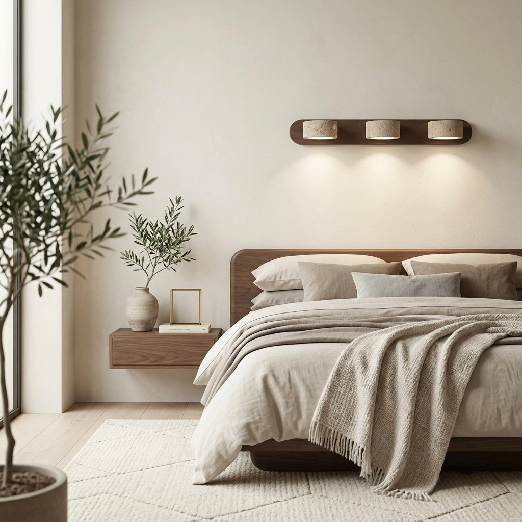 Zenith Bar, Linear, Travertine, Wall Light, Modern, Architectural