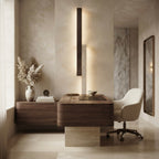 Obi Sconce, Tall, Architectural, Travertine, Slim, Contemporary