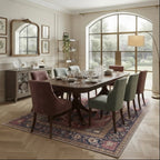 Lyra Crimson Velvet Retro Persian Soft Area Rug