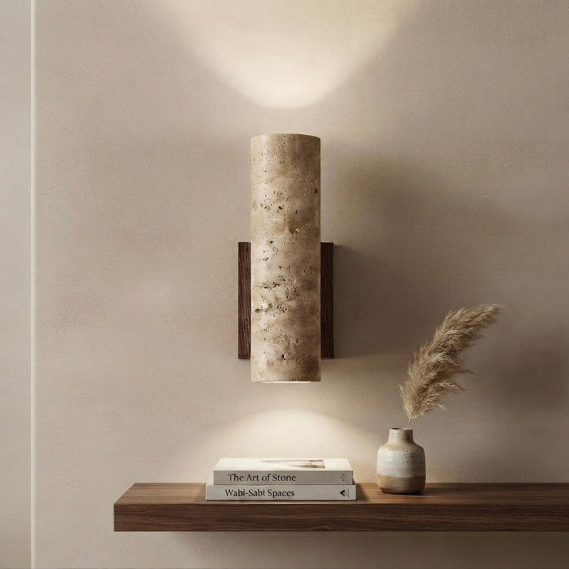 Veda Dome, Dome, Travertine, Japandi, Minimalist, Ceiling Light