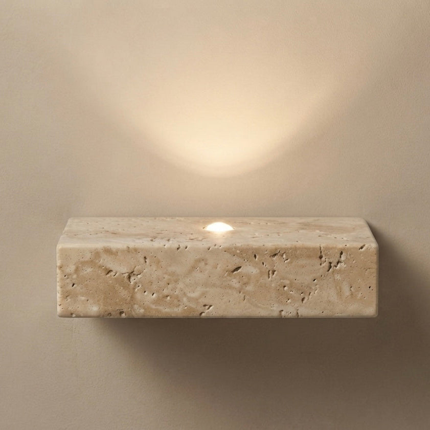 Solstice Globe, Globe, Travertine, Contemporary, Elegant, Wall Lighting