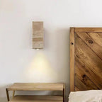 Kaku Block Sconce, Textured Block Sconce, Earthy Japandi Accent Lighting Piece