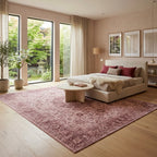 Freya Muted Blush Retro Persian Accent Soft Rug