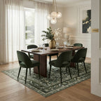 Isla Olive & Emerald Retro Persian Soft Area Rug