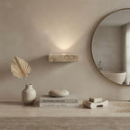 Solstice Globe, Globe, Travertine, Contemporary, Elegant, Wall Lighting