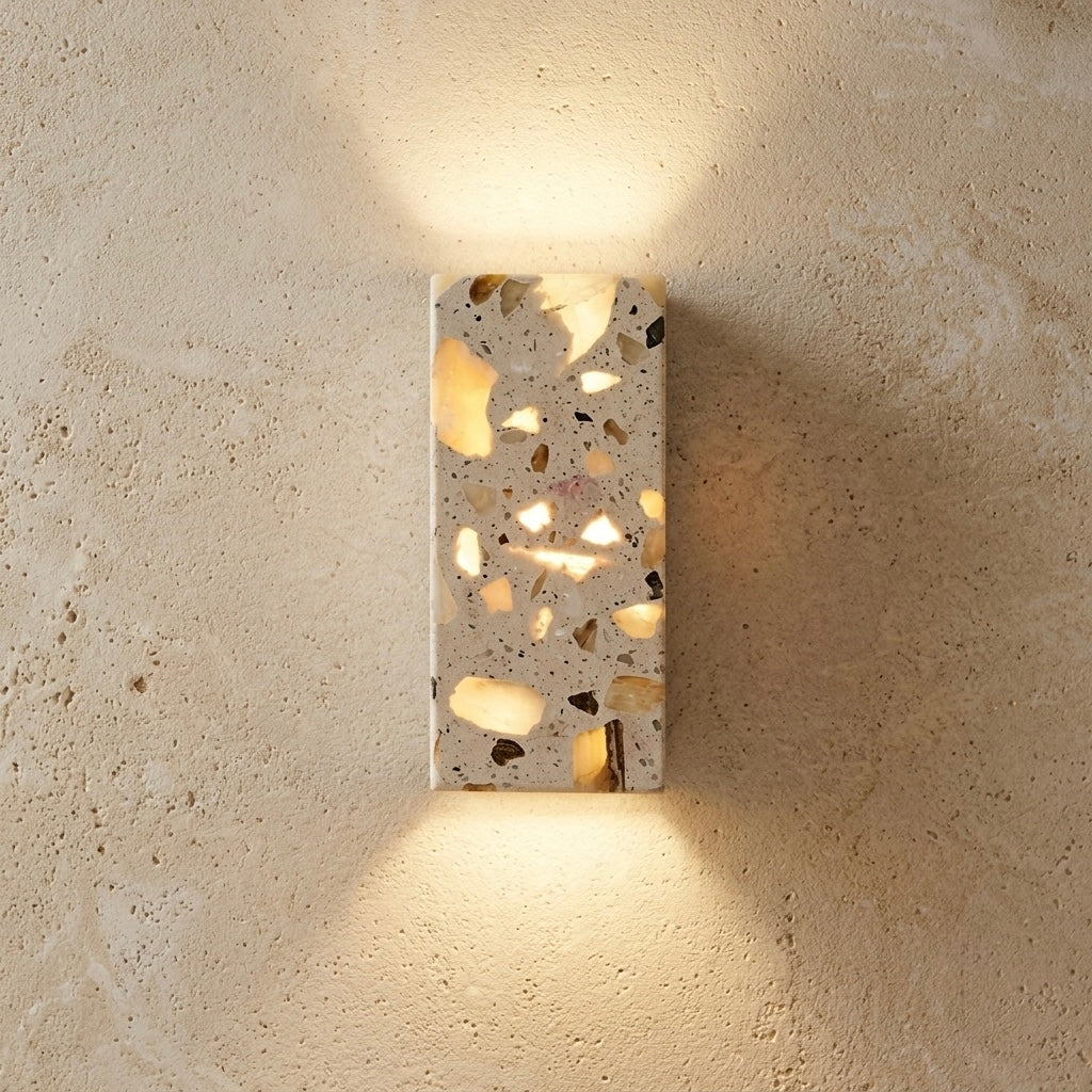 Kohaku, Ambient, Minimalist, Wall Light, Travertine, Boutique