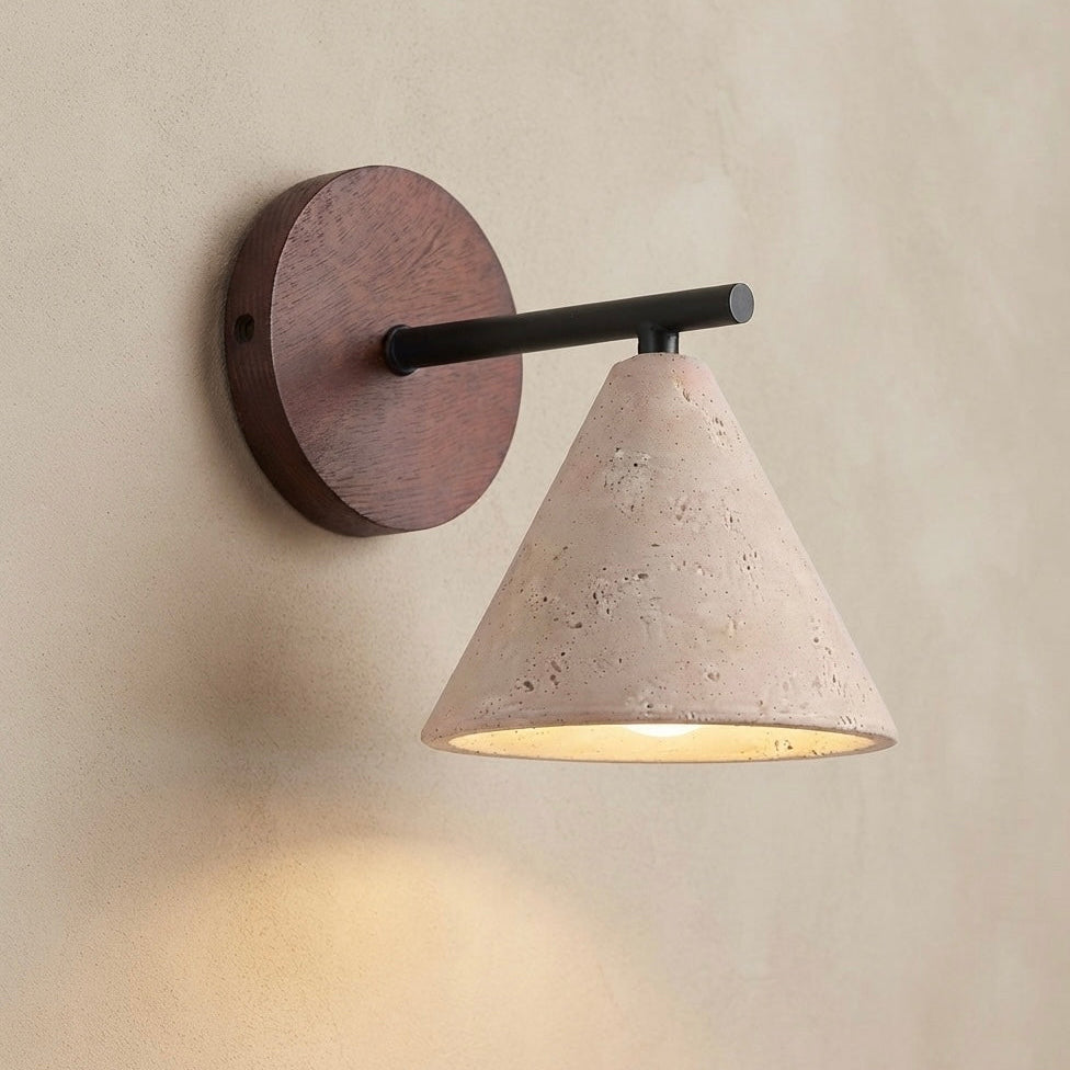 Toro Sconce, Architectural, Warm, Indirect Illumination, Travertine, Interiors
