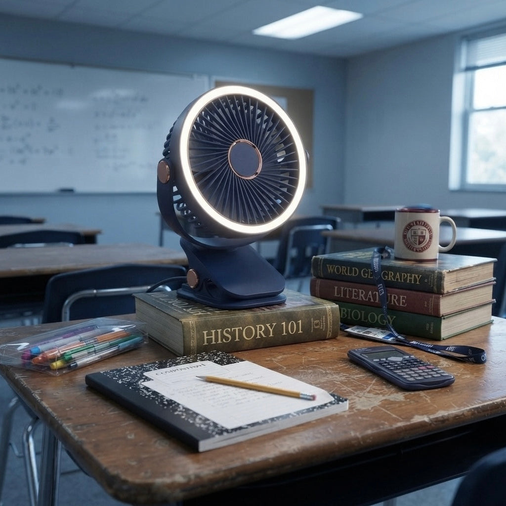 Drift Versatile Multi-Angle Fan with Ambient Ring Light