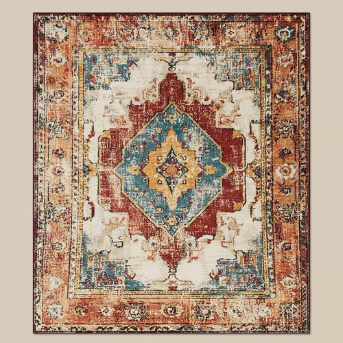 Astrid Distressed Red Boho Vintage Persian Area Rug