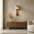 Hana Facet, Sculptural, Geometric, Travertine, Modern, Wall Light