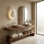 Zentai, Japandi, Travertine, Wall Light, Minimalist, Organic