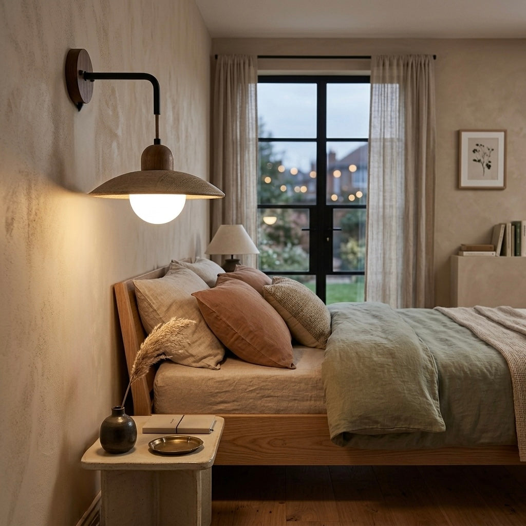 Asuka, Japandi, Travertine, Wall Light, Minimalist, Organic