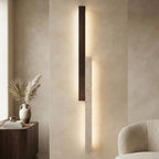 Obi Sconce, Tall, Architectural, Travertine, Slim, Contemporary