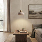 Ishi Oval, Organic, Modern, Travertine, Minimalist, Pendant Light