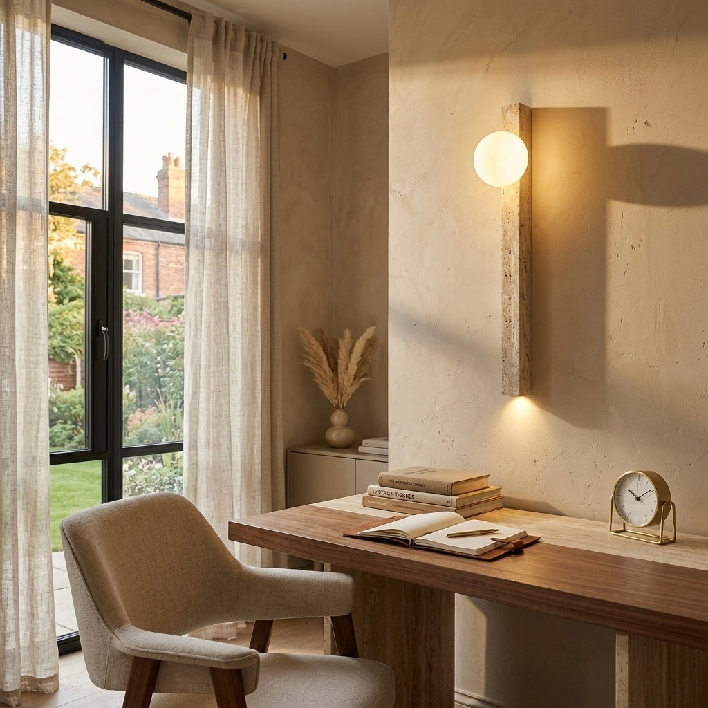 Misaki, Modern, Stone, Sconce, Zen, Luxury