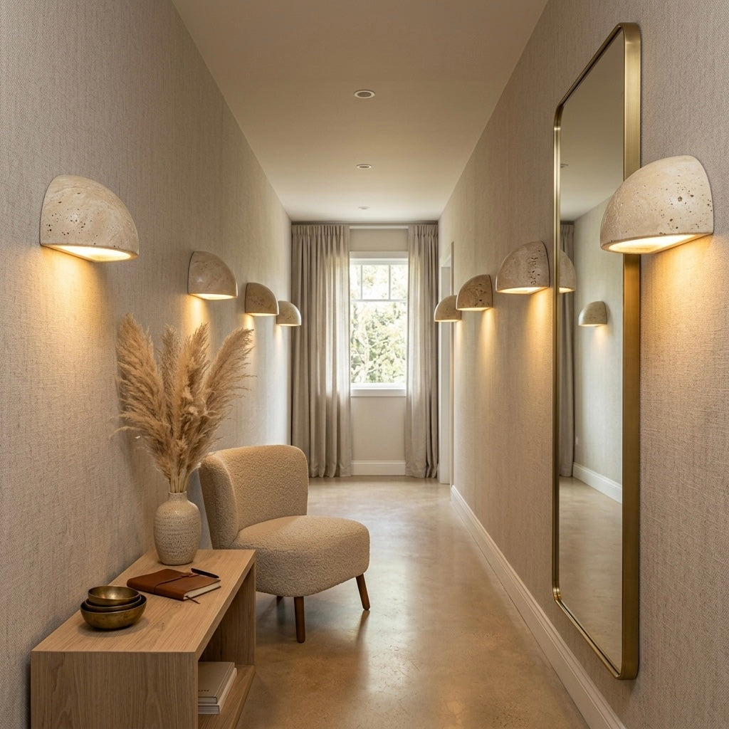 Kairi, Modern, Stone, Sconce, Zen, Luxury