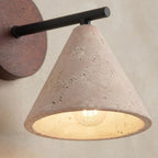 Toro Sconce, Architectural, Warm, Indirect Illumination, Travertine, Interiors