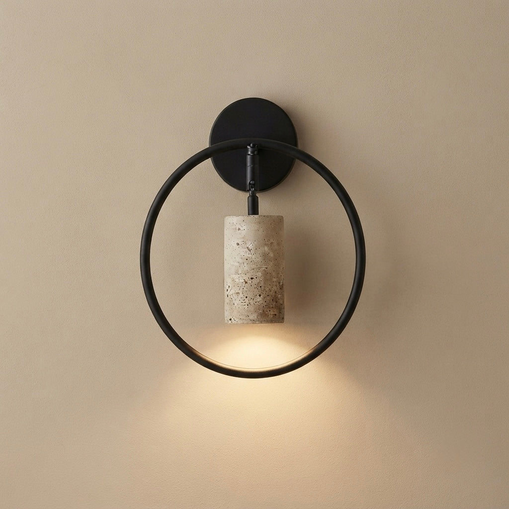 Saku, Modern, Stone, Sconce, Zen, Luxury
