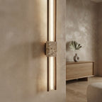 Zen Horizon, Linear, Architectural, Travertine, Contemporary, Statement