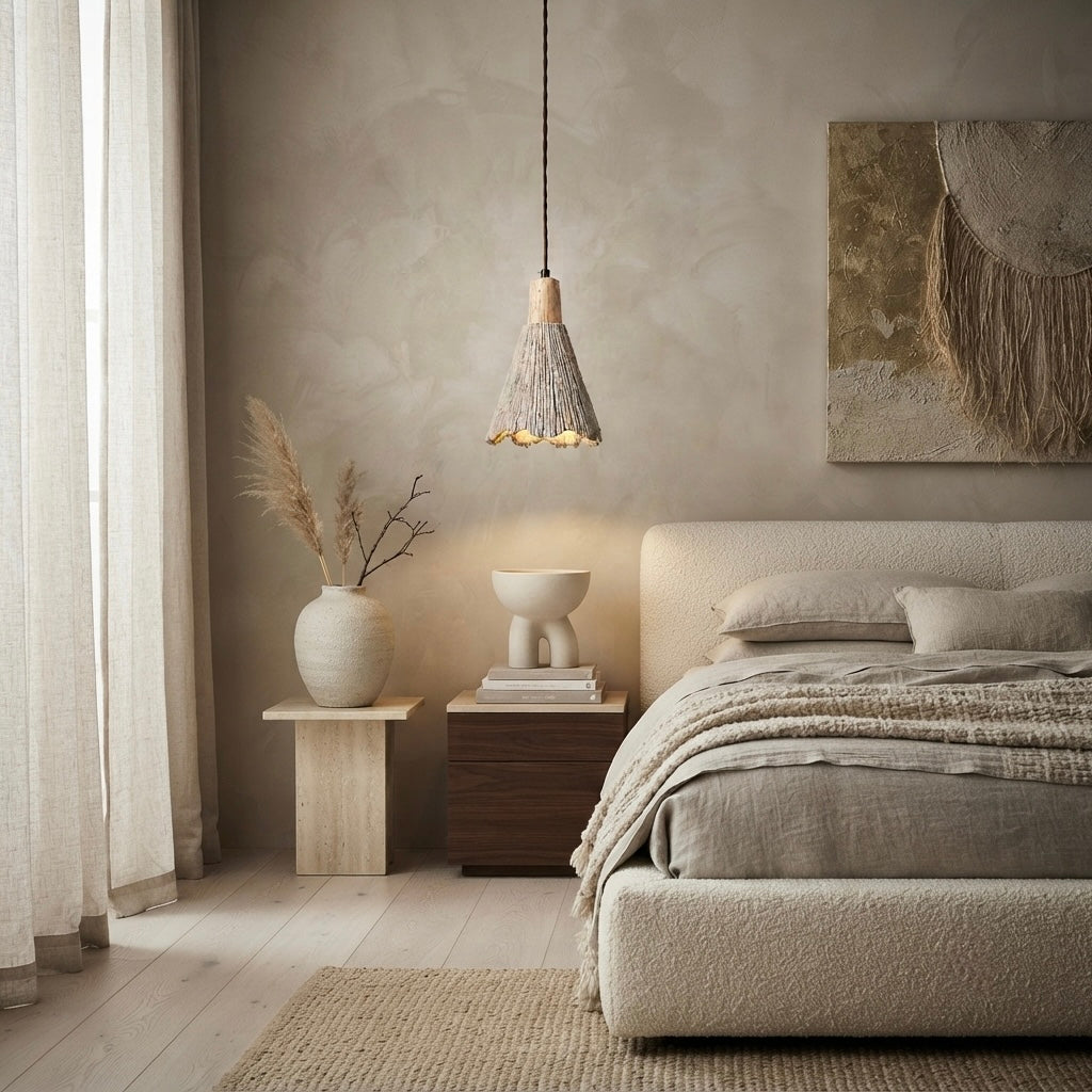 Kasumi Drop, Modern, Stone, Hanging Light, Zen, Luxury