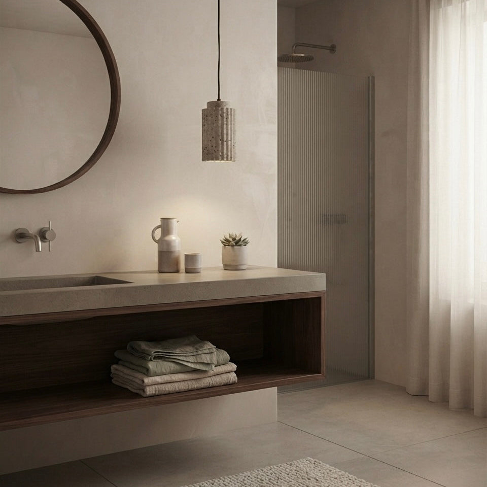 Koto Lantern, Traditional, Modern, Travertine, Elegant, Pendant
